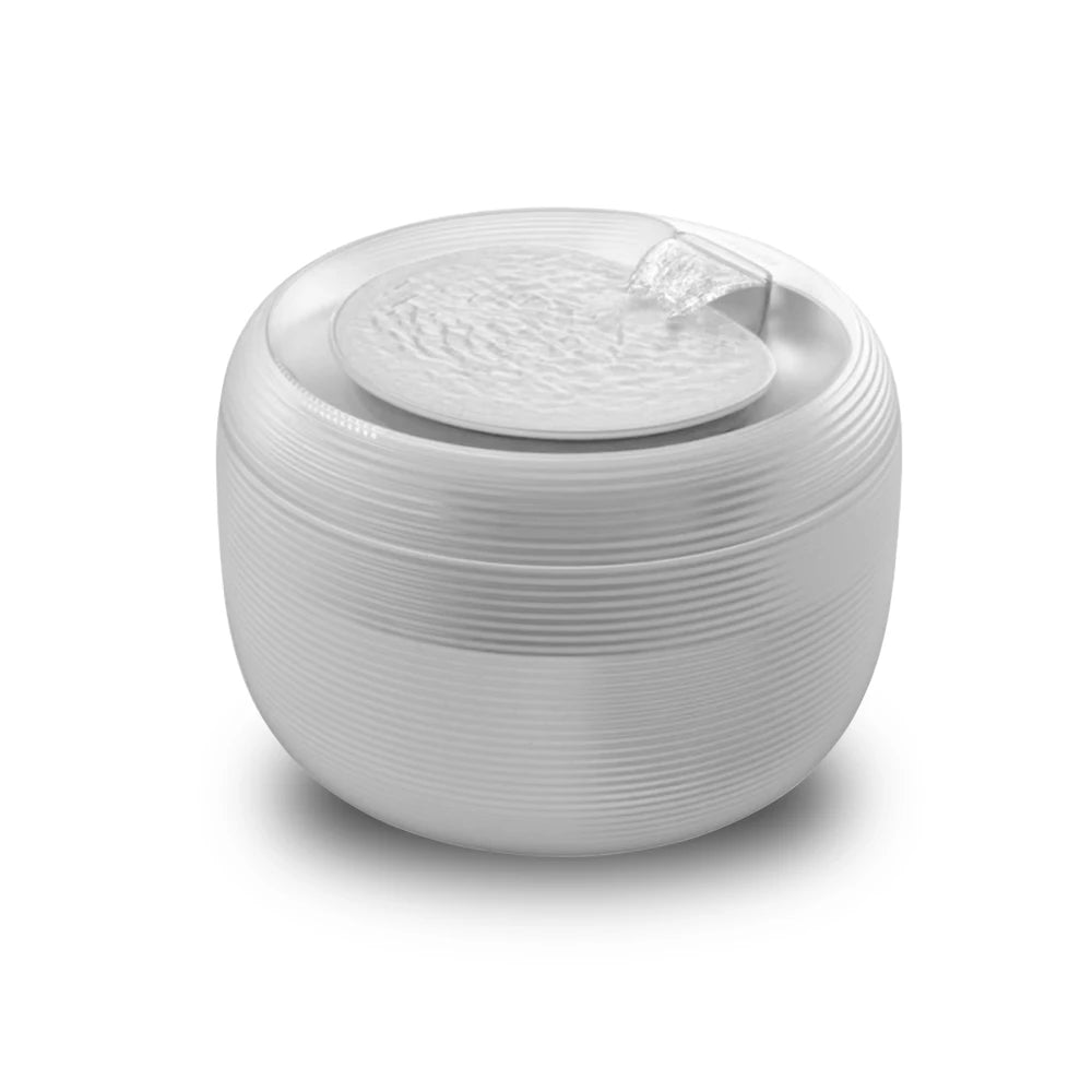 Smart 25dB Extremely Quiet BPA-Free Cat Water Dispenser Pet Water Fountain for Cats and Dogs Built-in LED Light(White)